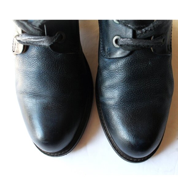 John Fluevog Adriana Nuni Lace-Up Winter Boot / Size 8 / Blue Distressed - Picture 10 of 13